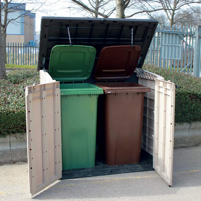 Wheelie bin storage box