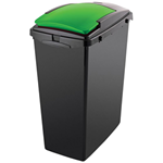 40L recycling bin with green lid