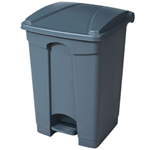 45L grey plastic pedal bin