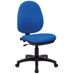 Single Lever Operator Chair, Blue and Black, Optional Arms