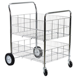 Chrome Plated Wire Trolley with Deep Trays 