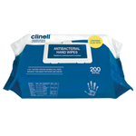 Clinell Antibacterial Hand Wipes - pack of 200