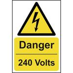 Danger 240 Volts Warning Sign - 300 x 200mm