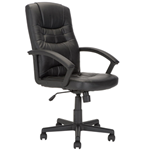 High back faux leather office chair