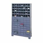 Modular 48-drawer cabinet with 18 parts bins
