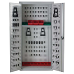 Tool storage cabinets with perfo panels