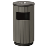 Outdoor Waste Bin with Wood Effect Finish