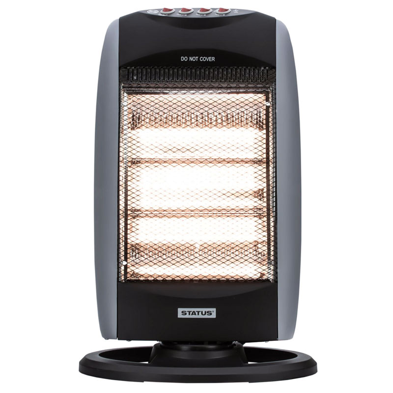 Halogen Heater 1200w - 3 Heat Settings - 500 x 330 x 110mm (H x W x D)