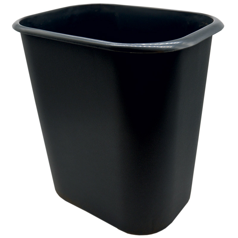 14L Black Plastic Desk Litter Bin - 315 x 275 x 210mm