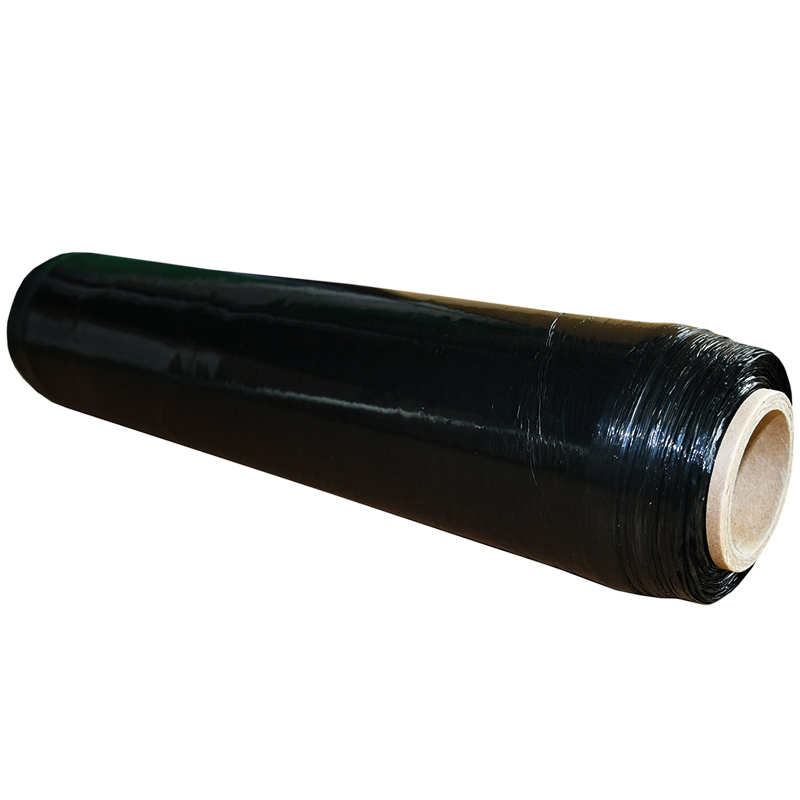 15mu Black Blown Stretch Wrap Film - 500mm x 250m - pack of 6 rolls