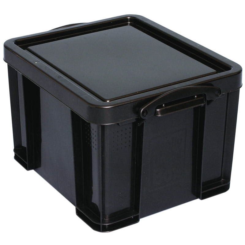 35L Black Recycled Really Useful Box® - 480 x 310 x 390mm