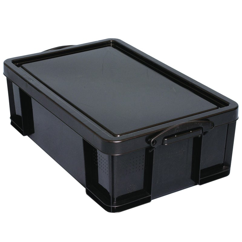 50L Black Recycled Really Useful Box® - 230 x 440 x 710mm