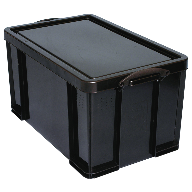 84L Black Recycled Really Useful Box® - 380 x 440 x 710mm