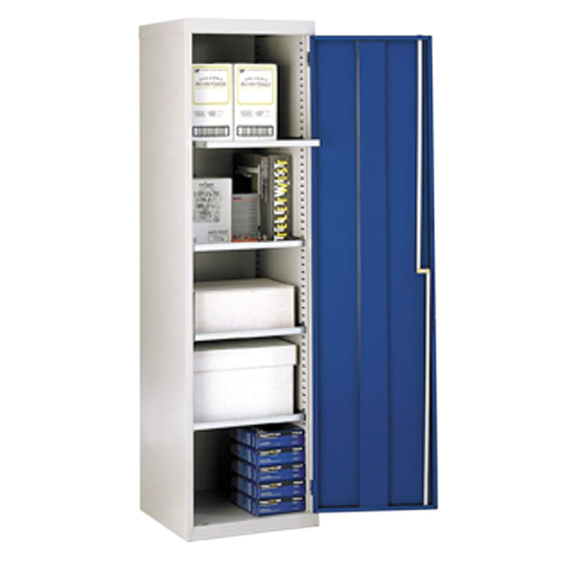 TC Single Door Metal Cupboard with 4 Shelves - 1820 x 457x 505mm