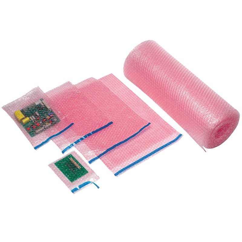 Anti-static Bubble Film Pouches - Pink - Pack of 300 - 230 x 280mm