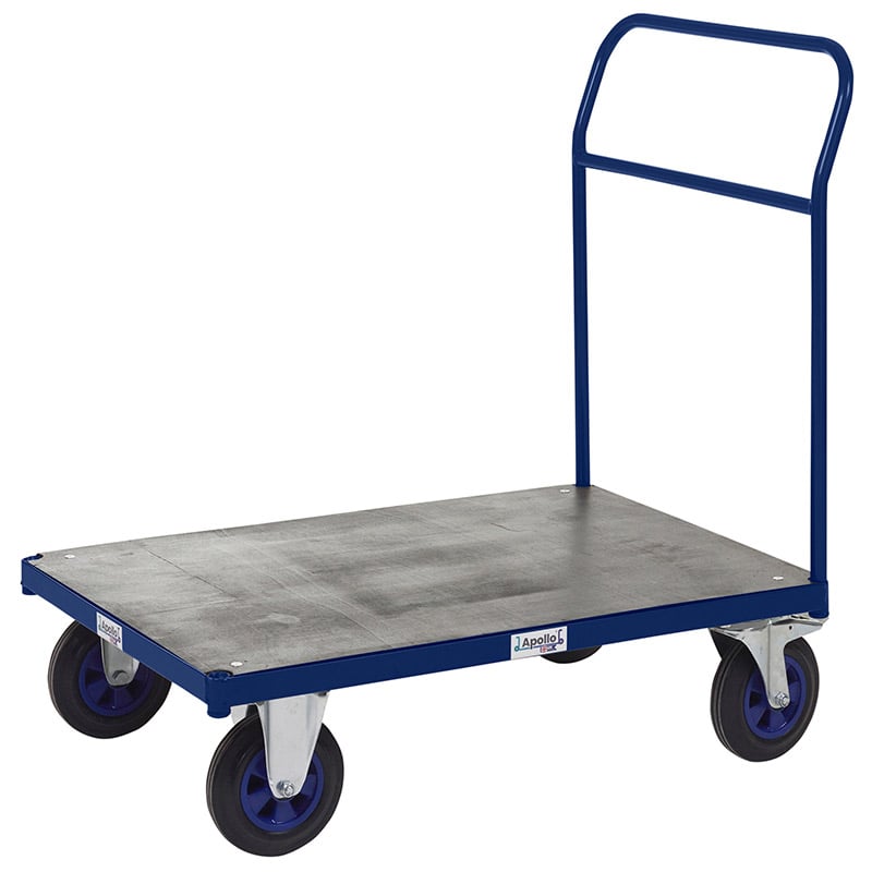 Apollo Platform Truck with Single Bar End - Blue - 1000 x 700mm Platform