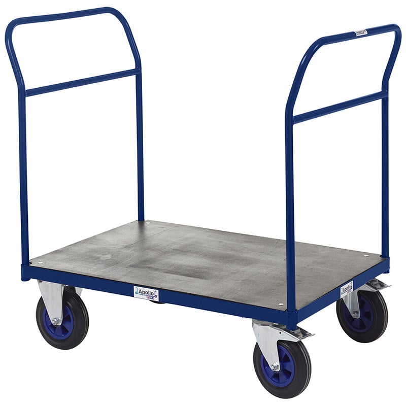 Apollo Platform Truck with Double Bar End - Blue -1000 x 700mm Platform