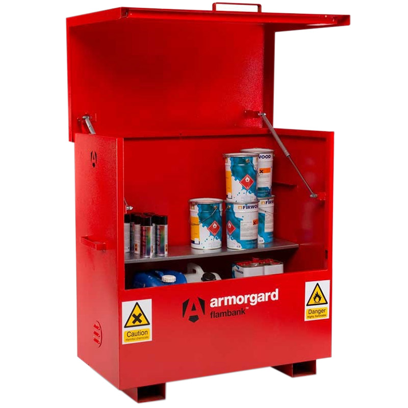 Armorgard FlamBank Hazardous Storage Chest - 1270 x 1275 x 675mm - 85L Sump FBC4