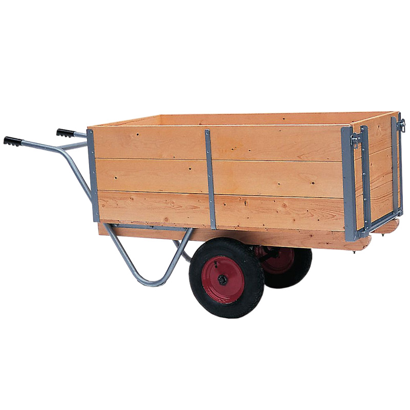 Balanced Truck with Tall Wood Sides, 1524 x 813 x 1394, handles one end