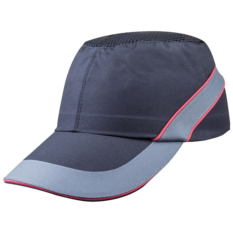Baseball Style Bump Cap - Black & Red
