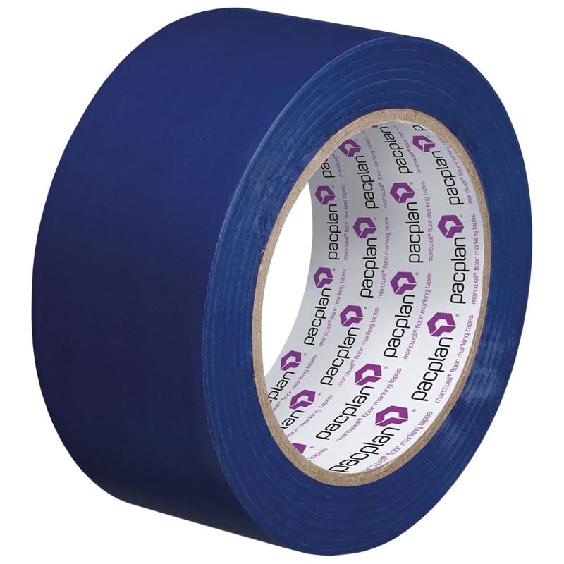 Blue PVC Line Marking Floor Tape - 50mm x 33m Roll