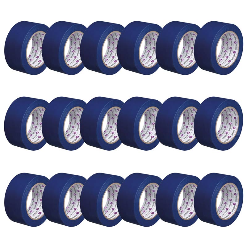 Blue PVC Line Marking Floor Tape - 50mm x 33m Rolls - Pack of 18