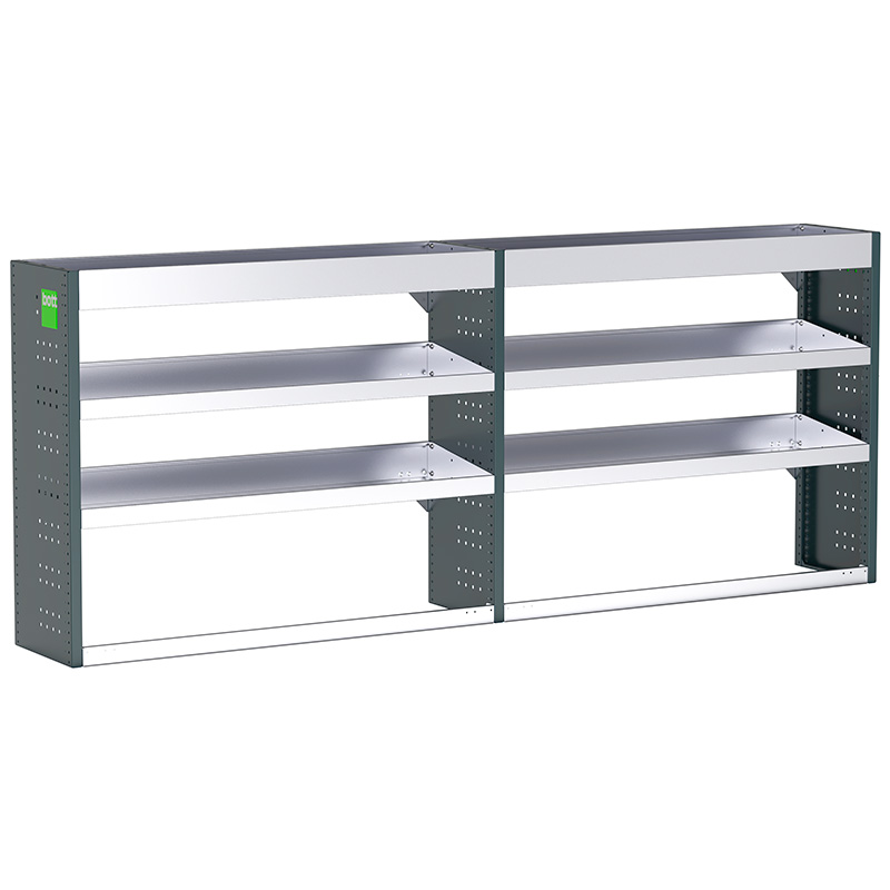 Bott Uno3 Dual Van Racking - 2494 x 360 x 1000mm - 6 shelves