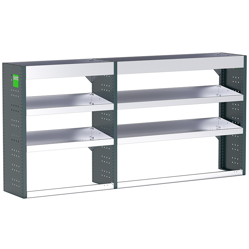 Bott Uno3 Dual Van Racking - 2046 x 360 x 1000mm - 6 shelves