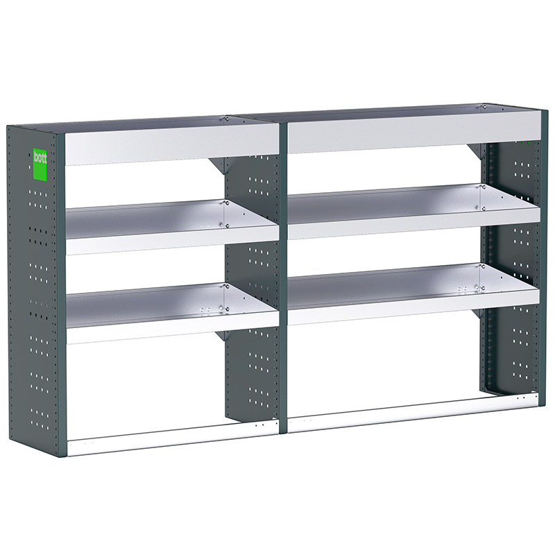 Bott Uno3 Dual Van Racking - 1822 x 360 x 1000mm - 6 shelves