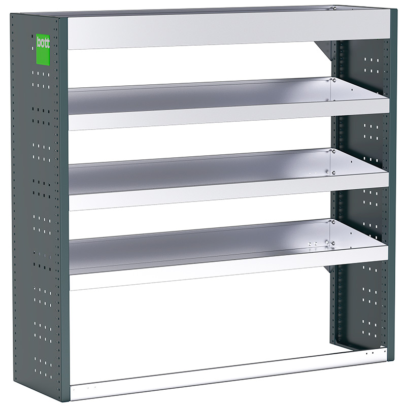 Bott Uno3 Van Racking - 1262 x 360 x 1200mm - 4 shelves