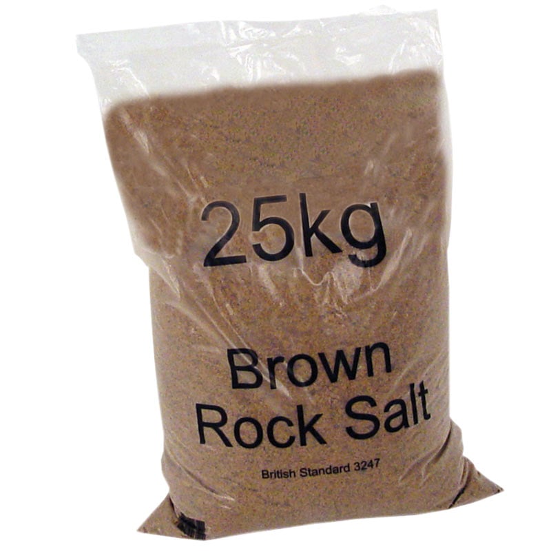 Dry Brown Rock Salt 25kg Bag