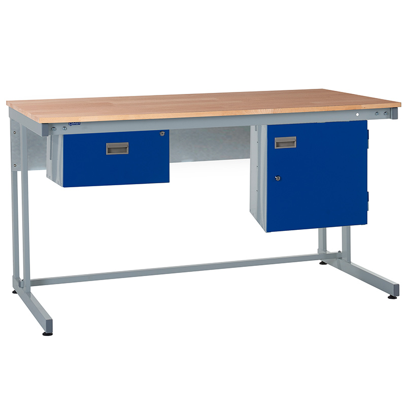 Cantilever Workbench Kit A - 27mm Beech Top - 840 x 1200 x 750mm