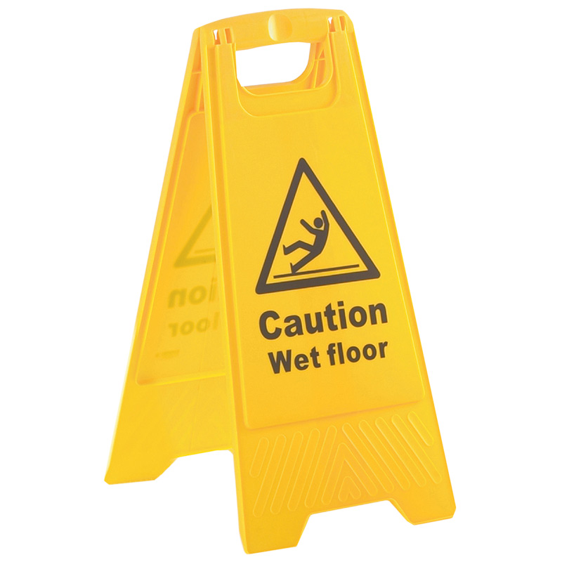 Yellow A Board - Caution Wet Floor Safety Sign - 630 x 300mm