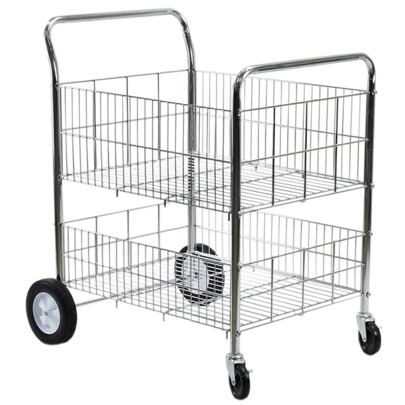 Chrome Plated Wire Trolley with Deep Trays - 120kg - 990 x 660 x 860mm