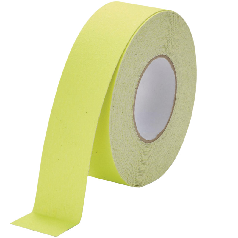 Fluorescent Yellow Coarse Grit  Heavy-Duty Slip Resistant Floor Tape - 50 x 18300mm