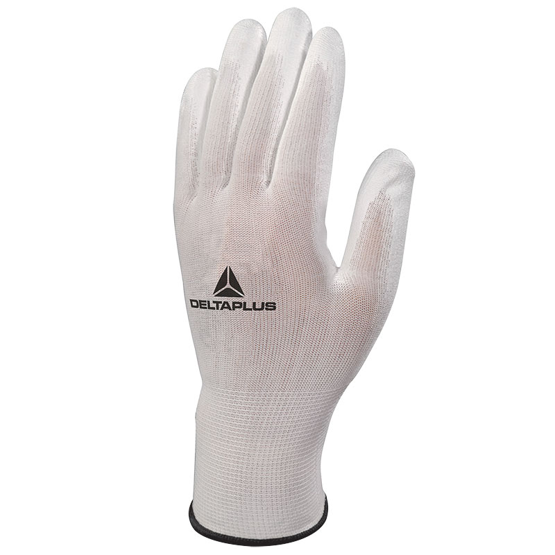White Polyurethane Palm Coated Safety Gloves - Pack of 12 pairs