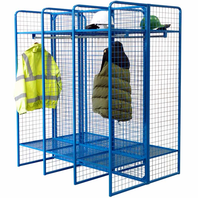 Double-Sided Wire Mesh Lockers - 6 Compartments - 1590 x 1130 x 1890mm