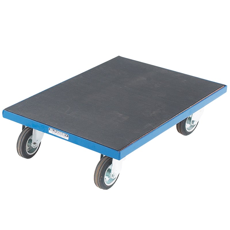 Euro Container Dolly with Rubber Surface - 400 x 600mm