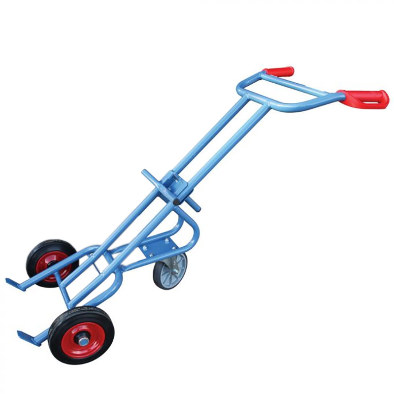 Fetra 300kg Steel Drum Trolley - 2 Solid Rubber Tyres And 1 Solid Wheel