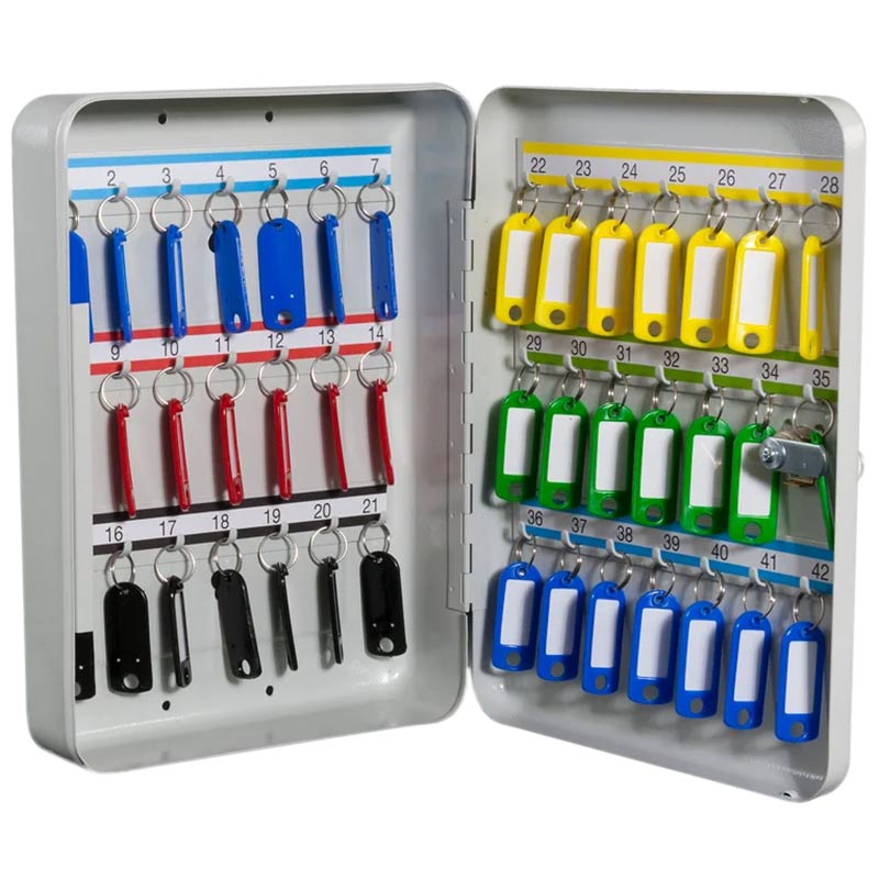 Fixed Hook Key Cabinet - 42 key capacity