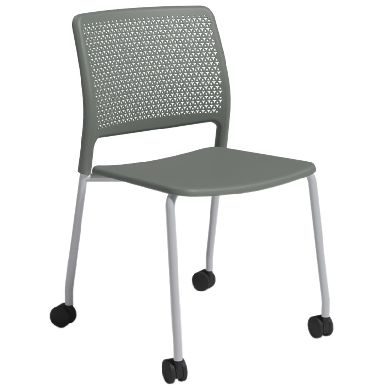 Grafton Chair On Castors - Blue Grey