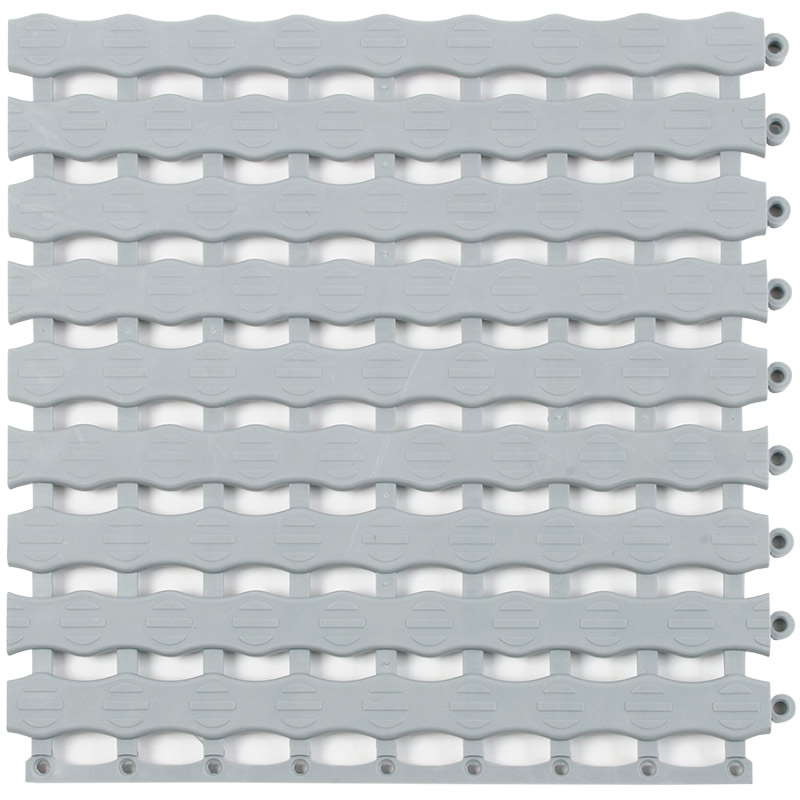 Herontile Grey PVC Swimming Pool Matting Tiles - 15mm thick - 330 x 330mm - 3m² - pack of 27