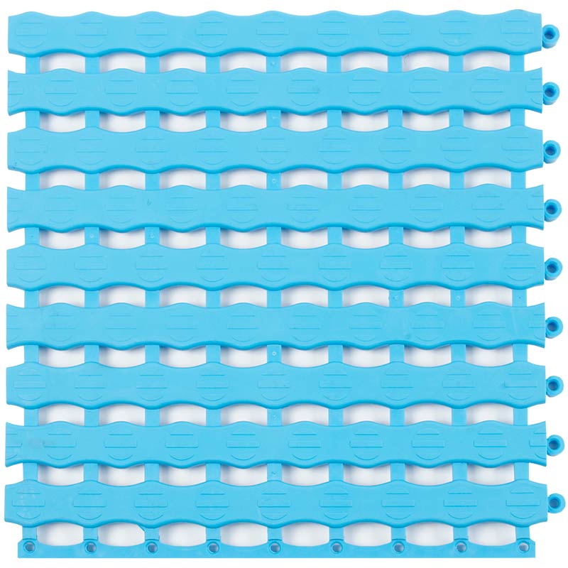 Herontile Light Blue PVC Swimming Pool Matting Tiles - 15mm thick - 330 x 330mm  - 3m² - pack of 27