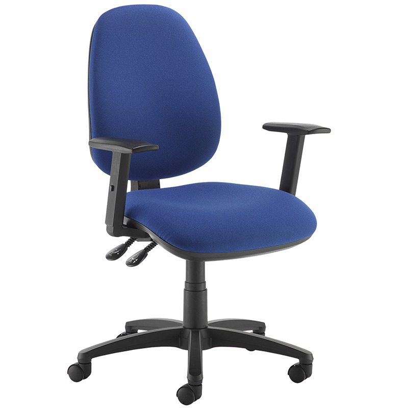 Jota Fabric Operator Chair - Blue - Adjustable Arms