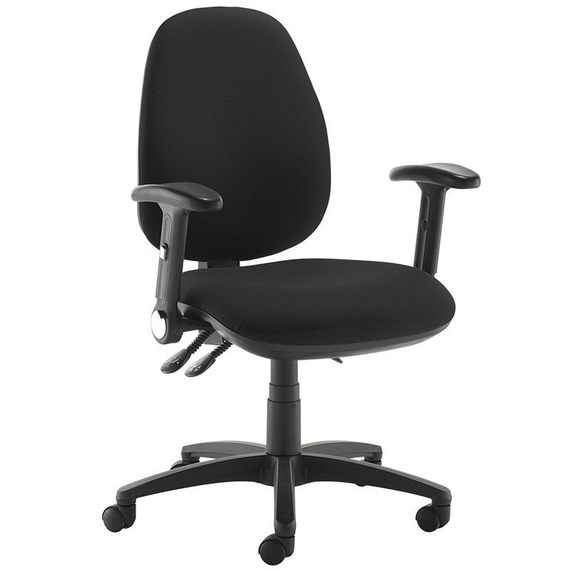 Jota Fabric Operator Chair - Black - Folding Arms