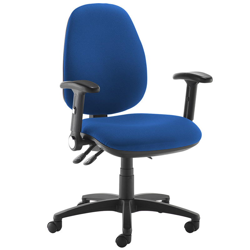 Jota Fabric Operator Chair - Blue - Folding Arms