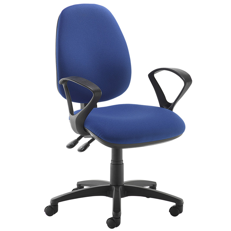 Jota Fabric Operator Chair - Blue - Fixed Arms