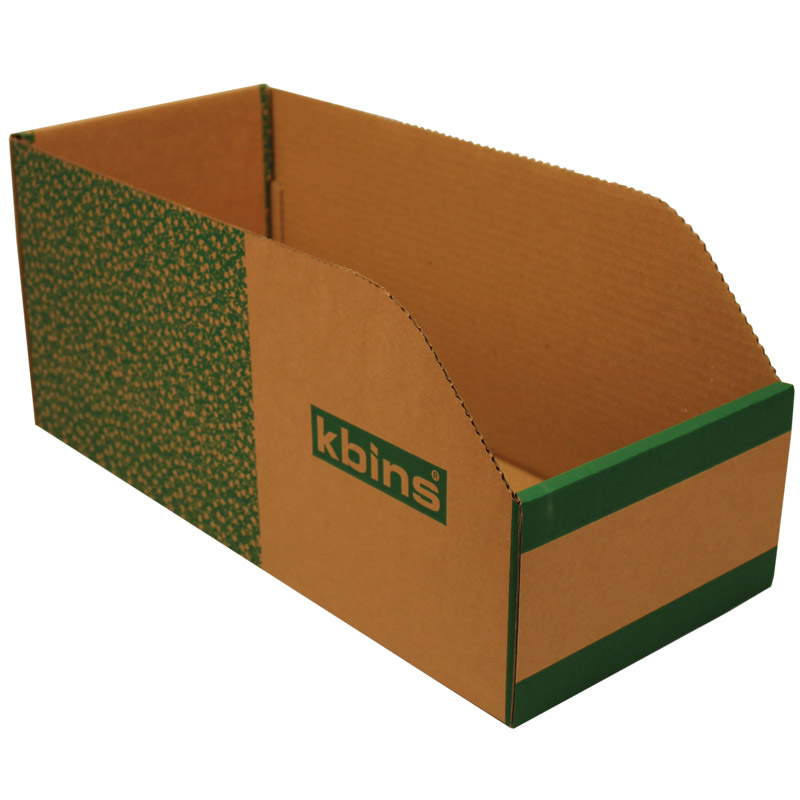 K-Bins B Range Jumbo Fibreboard Shelf Bins - 200 x 200 x 450mm (H x W x D) - Pack of 25