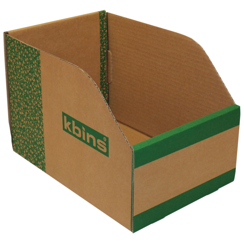 K-Bins B Range Jumbo Fibreboard Shelf Bins - 200 x 300 x 200mm (H x W x D) - Pack of 25