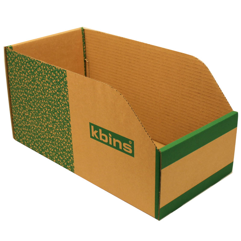 K-Bins B Range Jumbo Fibreboard Shelf Bins - 200 x 200 x 400mm (H x W x D) - Pack of 25